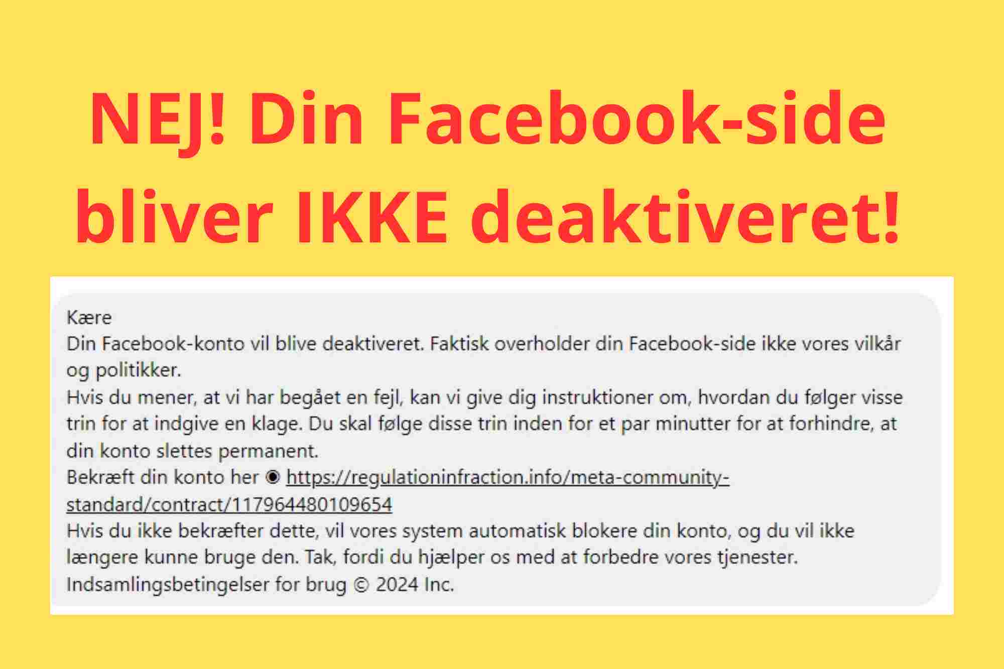 NEJ! Din Facebook-side bliver IKKE deaktiveret! - Sydnyt.dk - GRATIS ...
